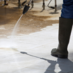 pressure washing patio concrete going green