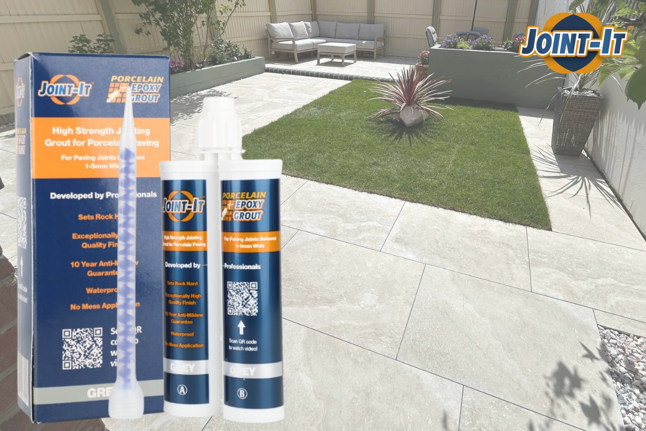 how to grout porcelain paving